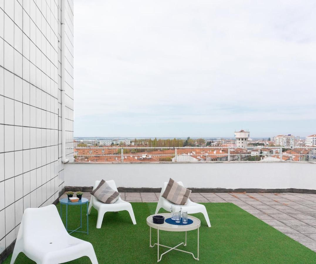 阿威罗8Rooftop - T2 Com Terraco E Vista Para As Salinas!公寓 外观 照片